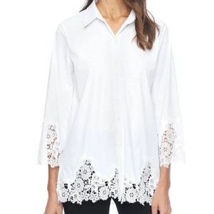 Lysse Salena Raspberry Pink lace trim shir…